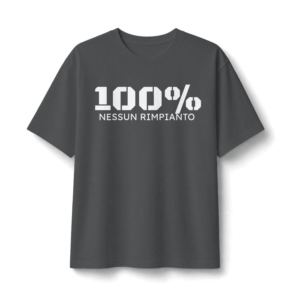 Unisex Tee "100% nessun rimpianto"