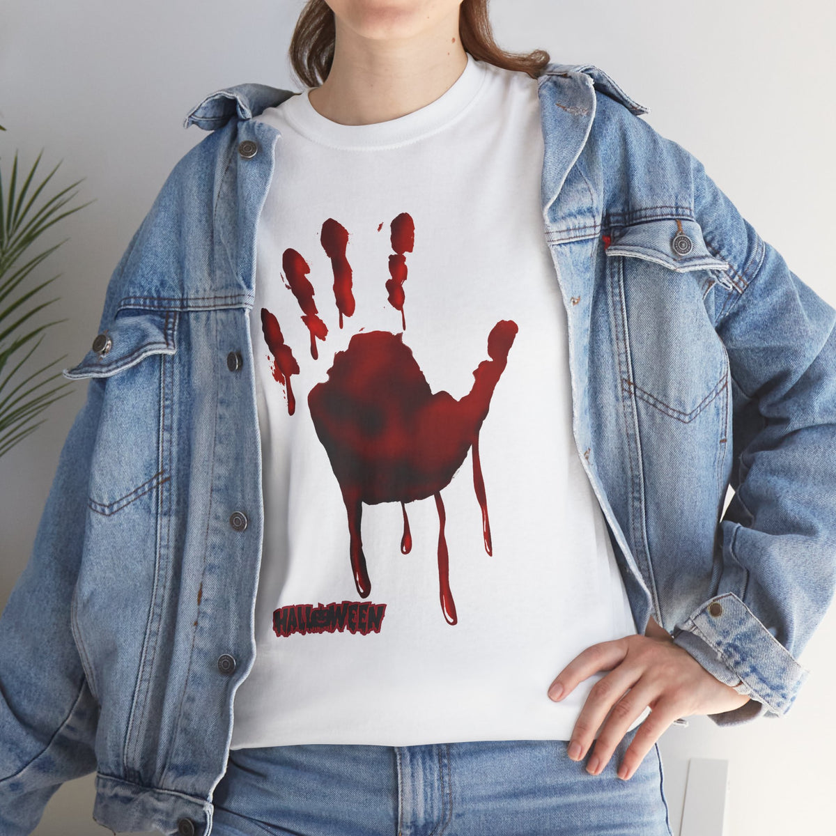 Maglietta Halloween Mano Insanguinata | T-Shirt Horror Halloween | Bloody Hand Tee