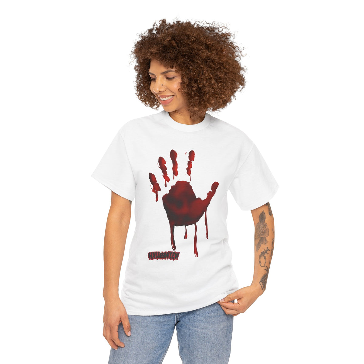 Maglietta Halloween Mano Insanguinata | T-Shirt Horror Halloween | Bloody Hand Tee